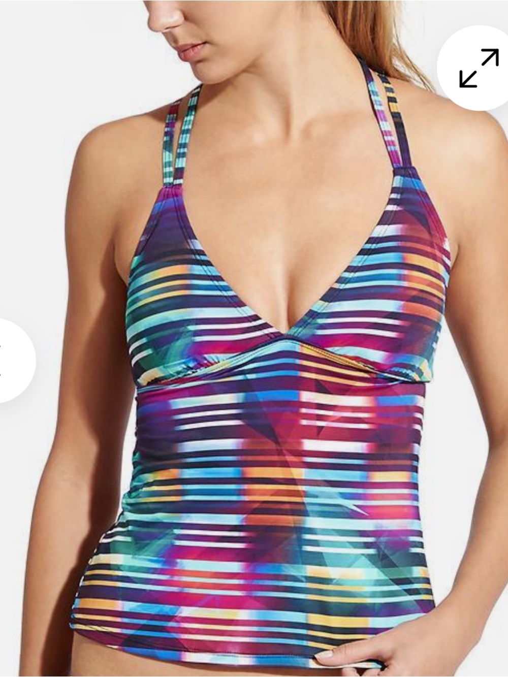 Athleta Laser Beam Cross Strap Tankini